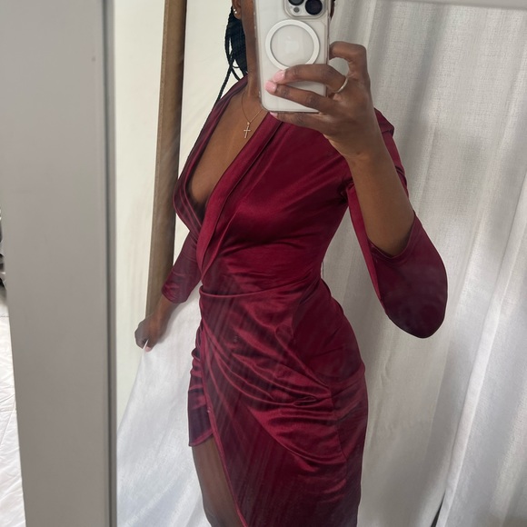 Silk Red Dress - Picture 5 of 8